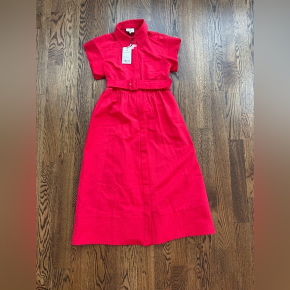 Tuckernuck Dresses & Skirts - NWT - Tuckernuck Vibrant Red Collared Dress - Size Small